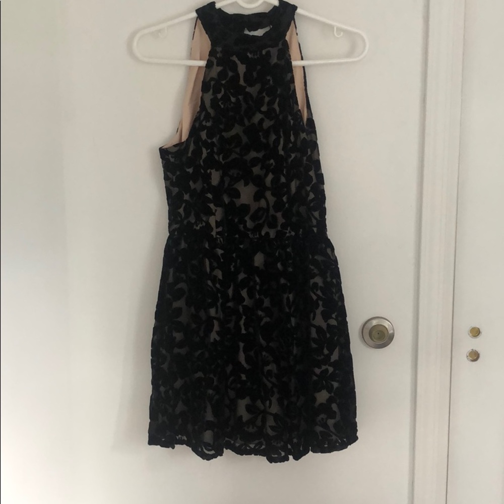 Black velvet dress